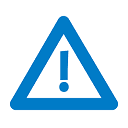 Icoon van een driehoek met ene uitroepteken in het midden