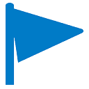 Icoon van een vlaggetje aan een stok