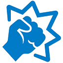 Icoon van een slaande vuist